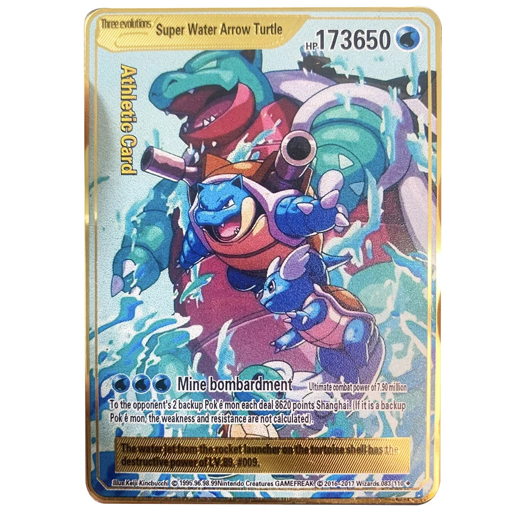 Carte Pokémon Or en métal Vmax Gx | Collection Elite Métallique Alpha, Collection Super PokéQuest : Royaume Fusion