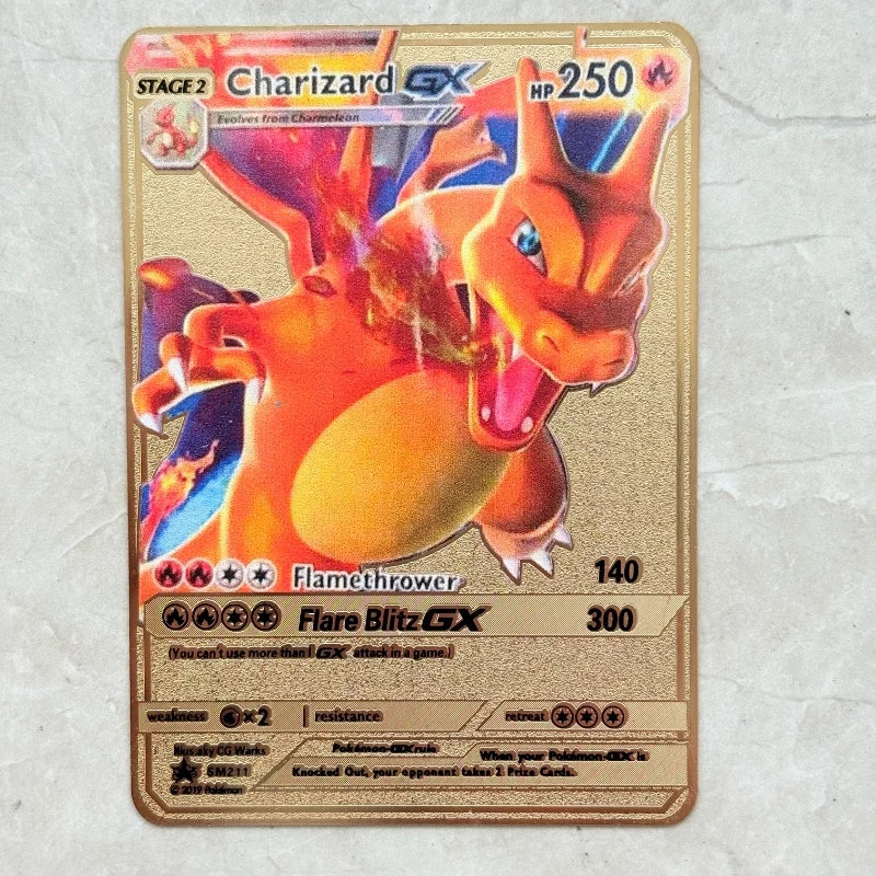 Carte Pokémon Or en métal | Collection Légendes Dorées
