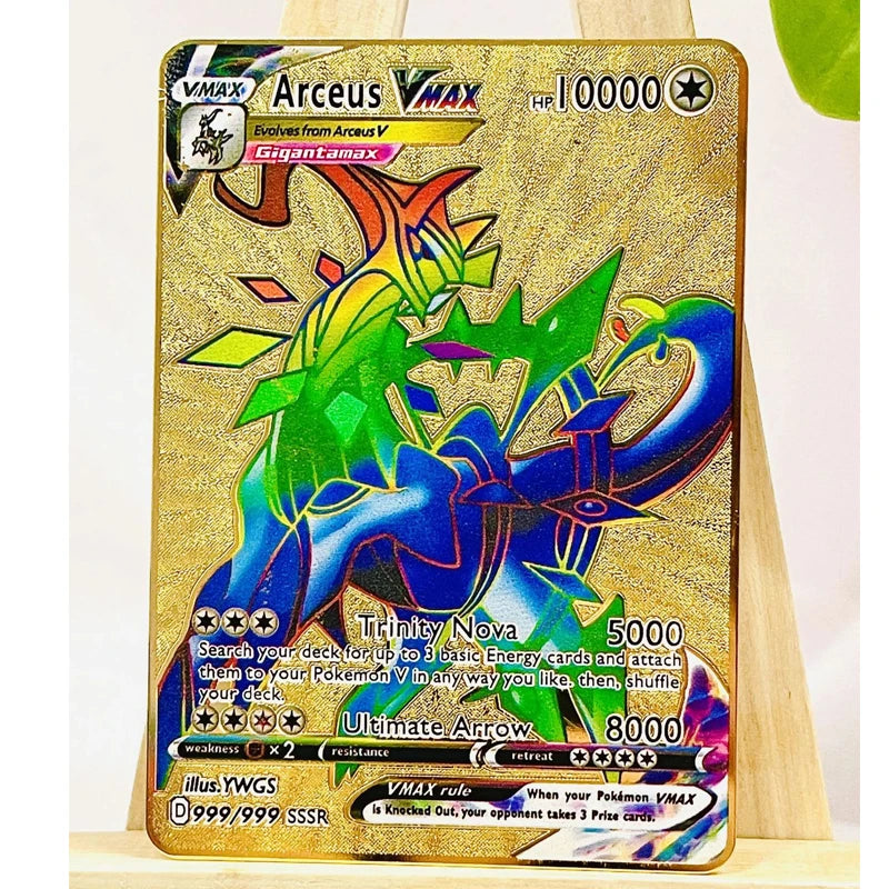 Nouvelle Collection Carte Pokémon Or en metal