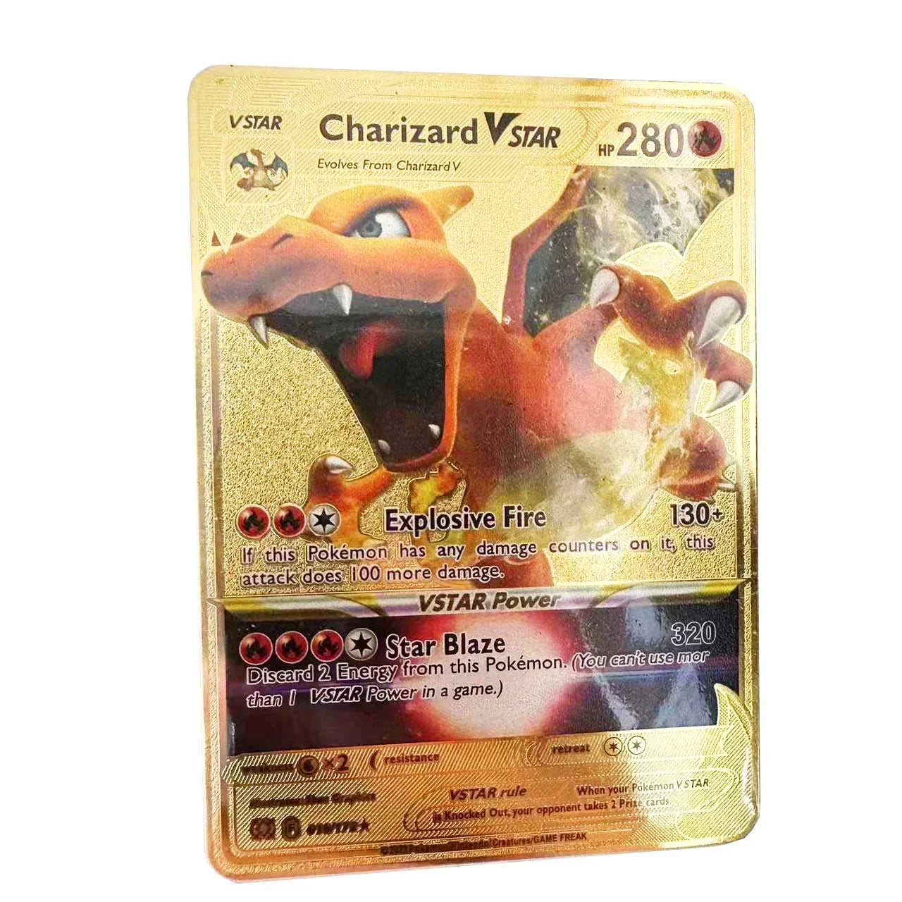 Carte Pokémon Or en métal | Edition limitée