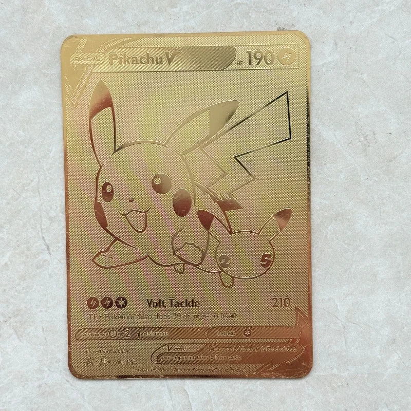 Carte Pokémon Or en métal | Collection Légendes Dorées