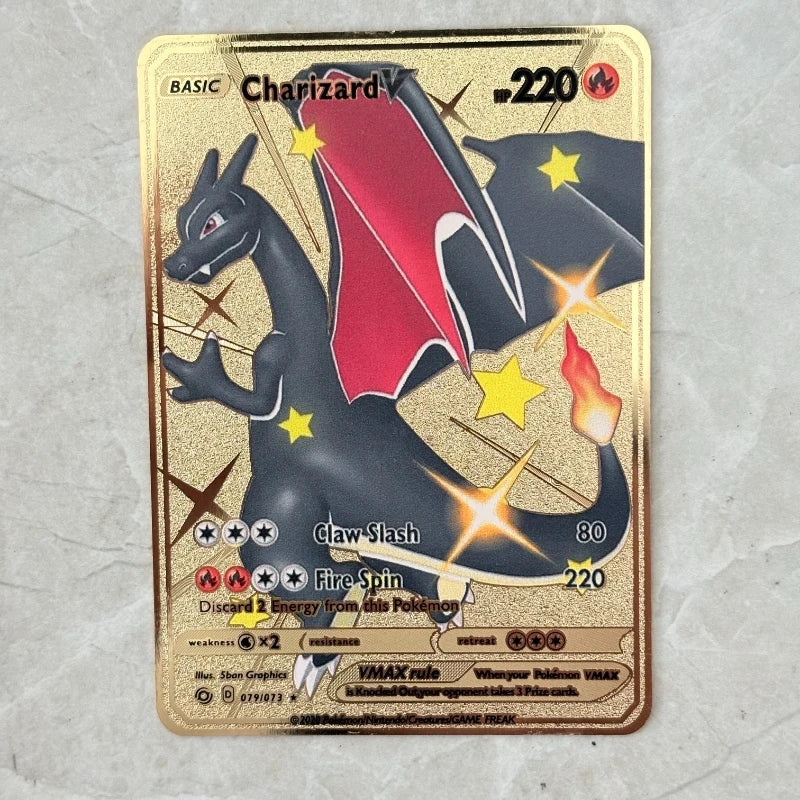 Carte Pokémon Or en métal