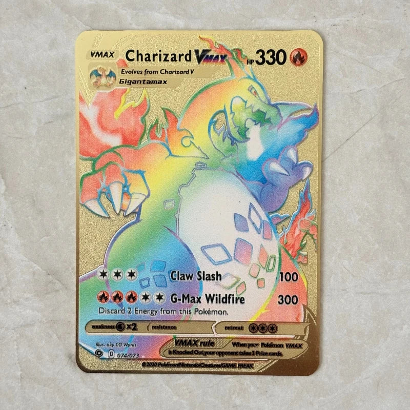 Carte Pokémon Or en métal