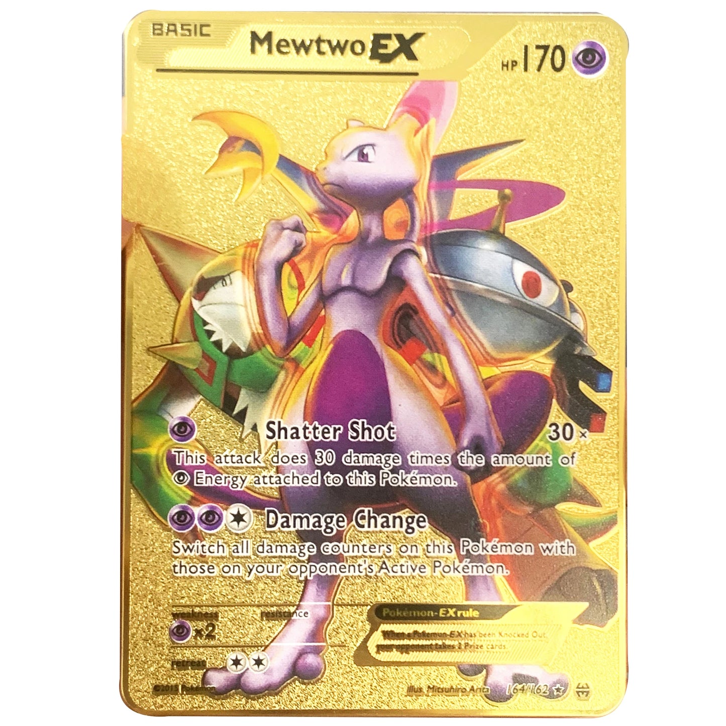 Carte Pokémon Or en métal Vmax Gx | Collection Elite Métallique Alpha, Collection Super PokéQuest : Royaume Fusion