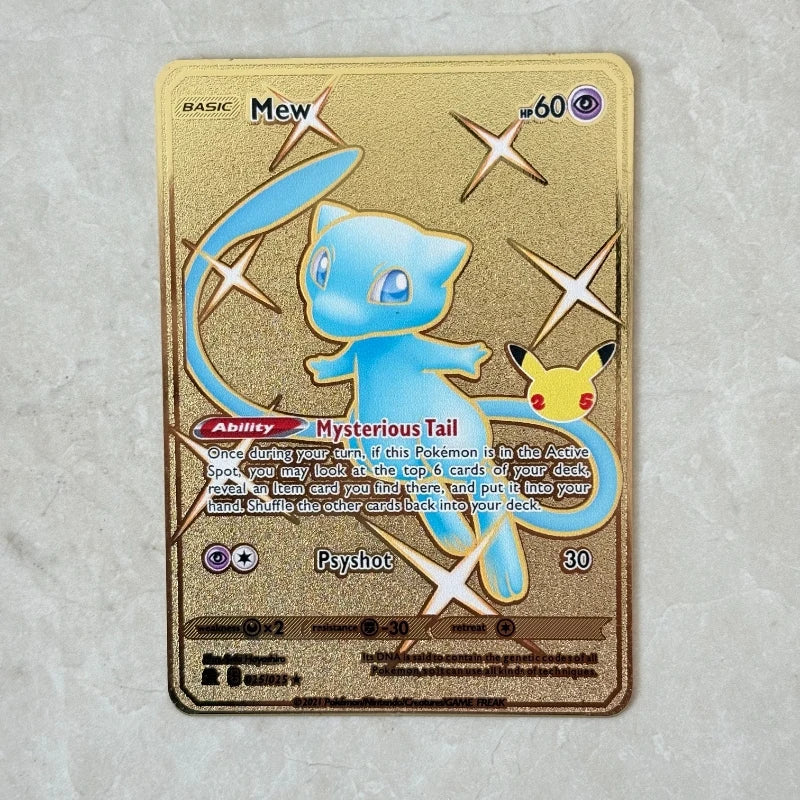 Carte Pokémon Or en métal