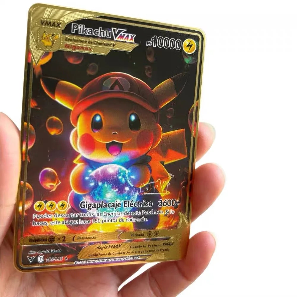 Carte Pokémon Or en métal Vmax Gx | Collection Elite Métallique Alpha, Collection Super PokéQuest : Royaume Fusion