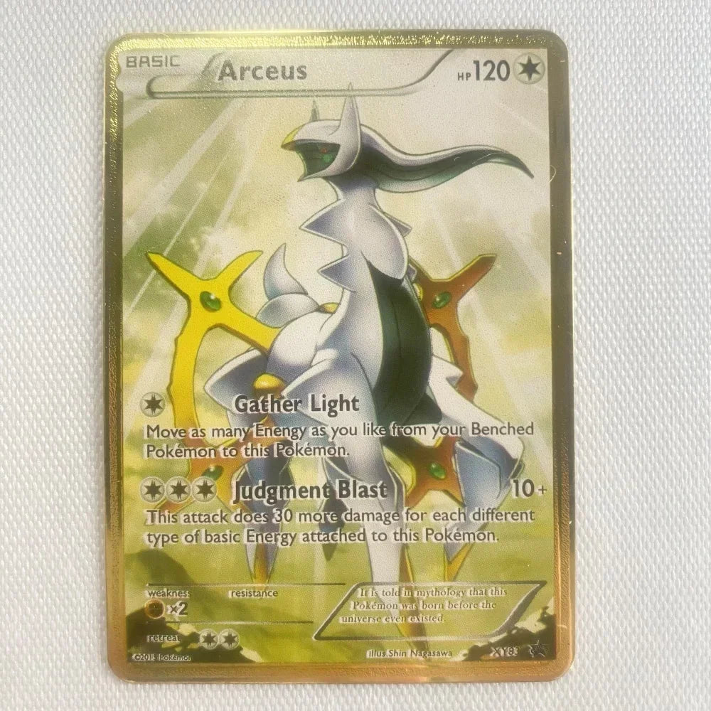 Nouvelle Carte Pokémon Or en métal | Collection Fusion Stars : Poké-Kart Battle