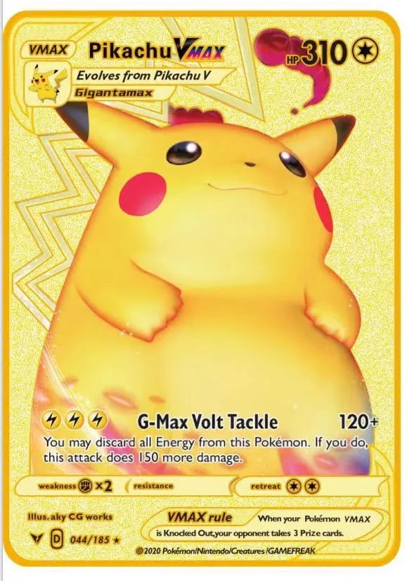 Carte Pokémon Or en métal Vmax Gx | Collection Elite Métallique Alpha, Collection Super PokéQuest : Royaume Fusion