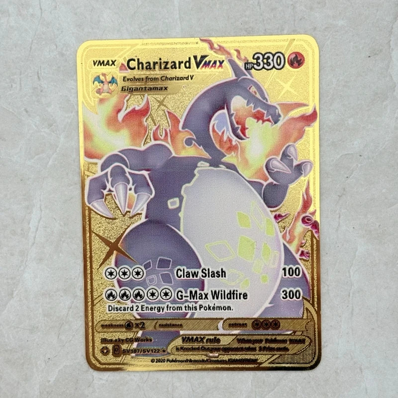 Carte Pokémon Or en métal
