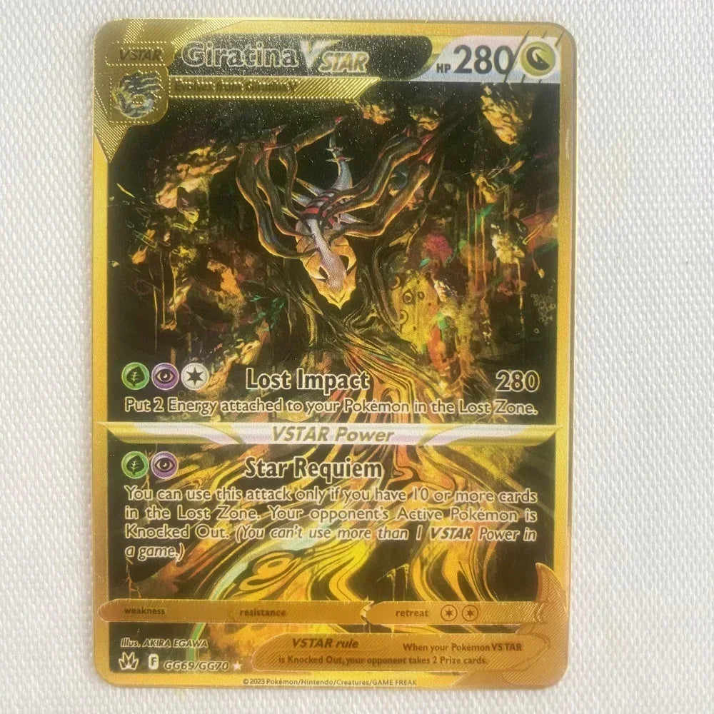 Nouvelle Carte Pokémon Or en métal | Collection Fusion Stars : Poké-Kart Battle