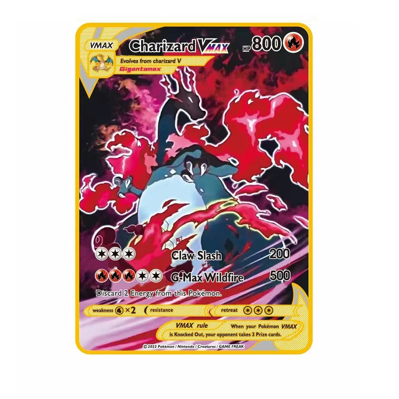 Nouvelle Collection Carte Pokémon Or en metal