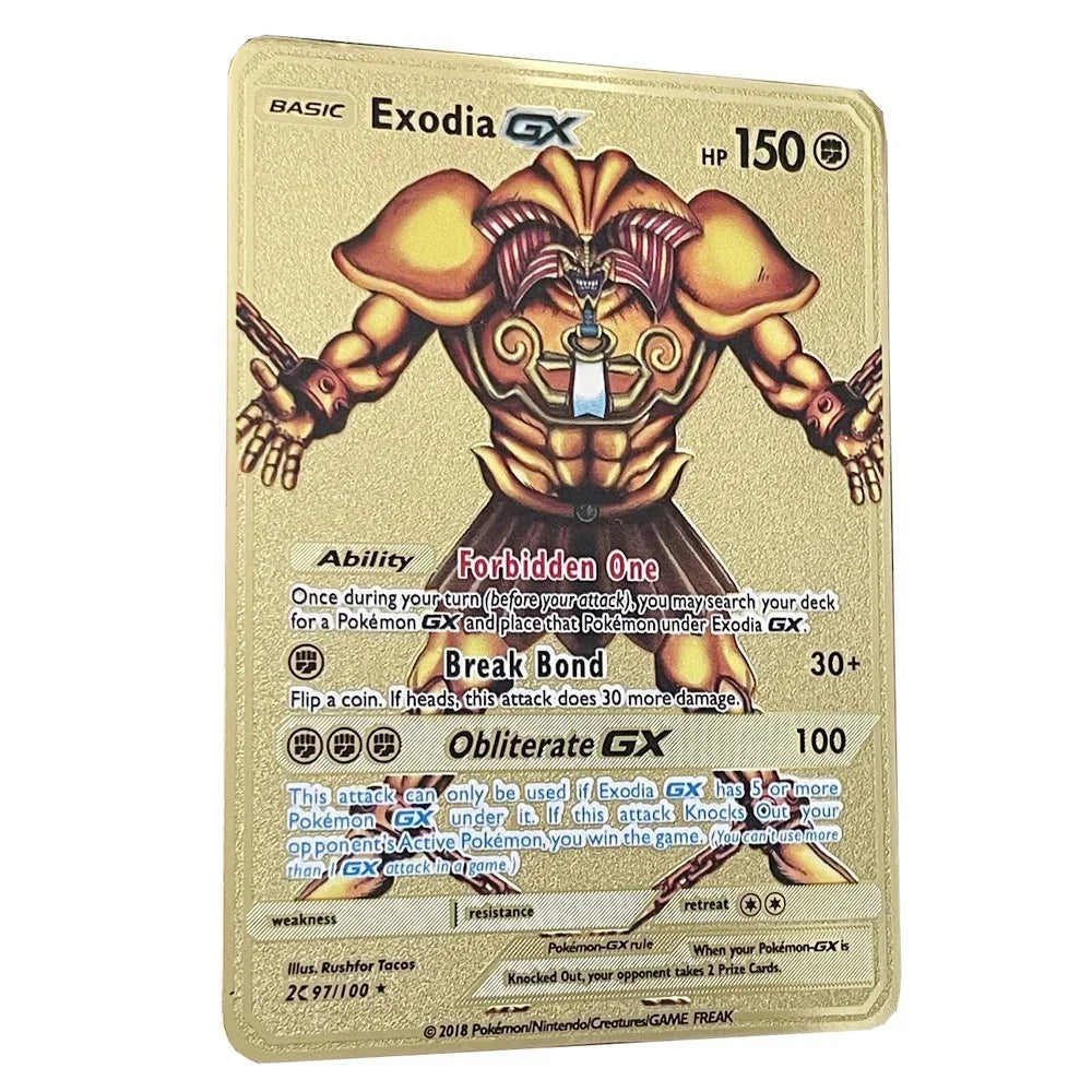 Carte Pokémon Or en métal | Edition limitée
