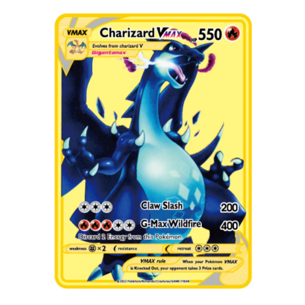 Carte Pokémon Or en métal | gx vmax + 35 choix