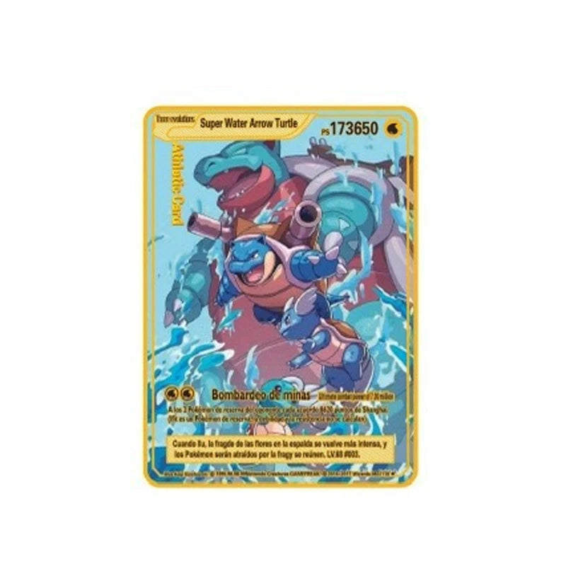 Nouvelle Collection Carte Pokémon Or en metal