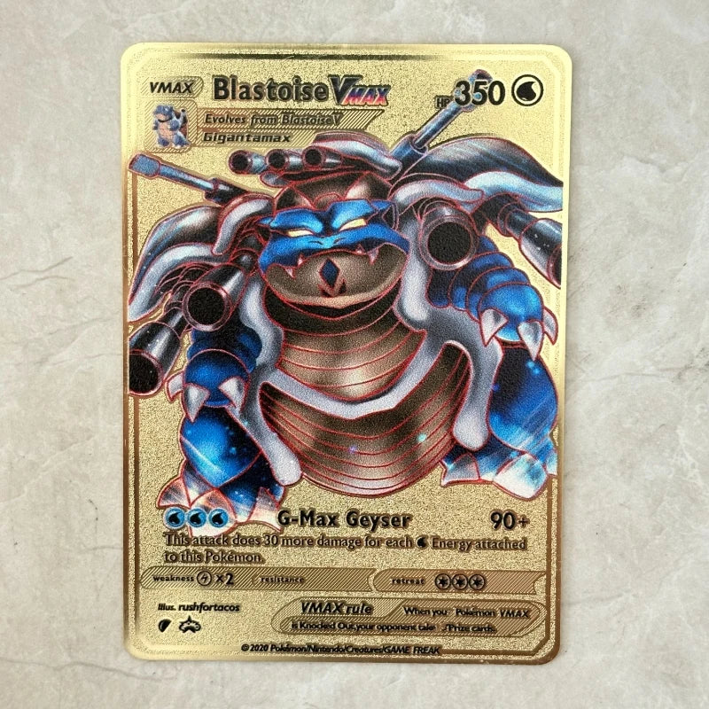 Carte Pokémon Or en métal