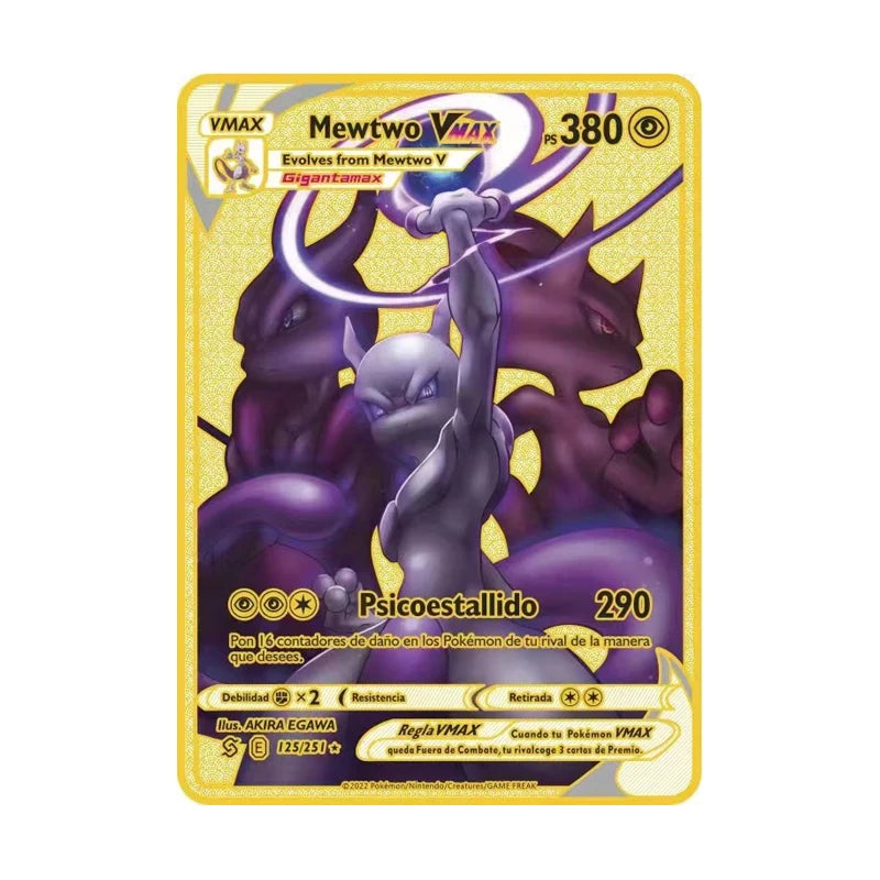 Nouvelle Collection Carte Pokémon Or en metal