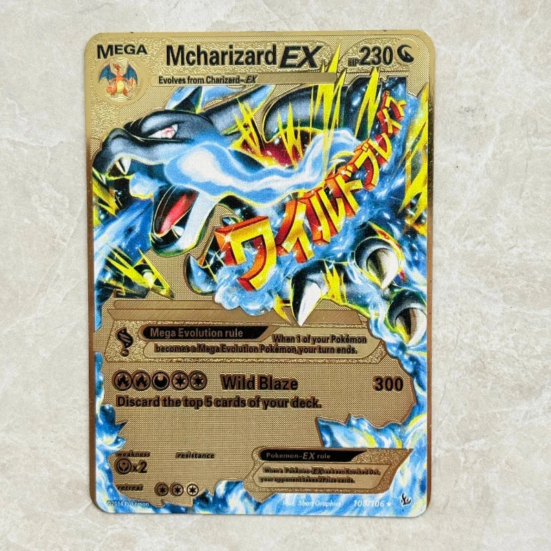 Carte Pokémon Or en métal | Collection Légendes Dorées