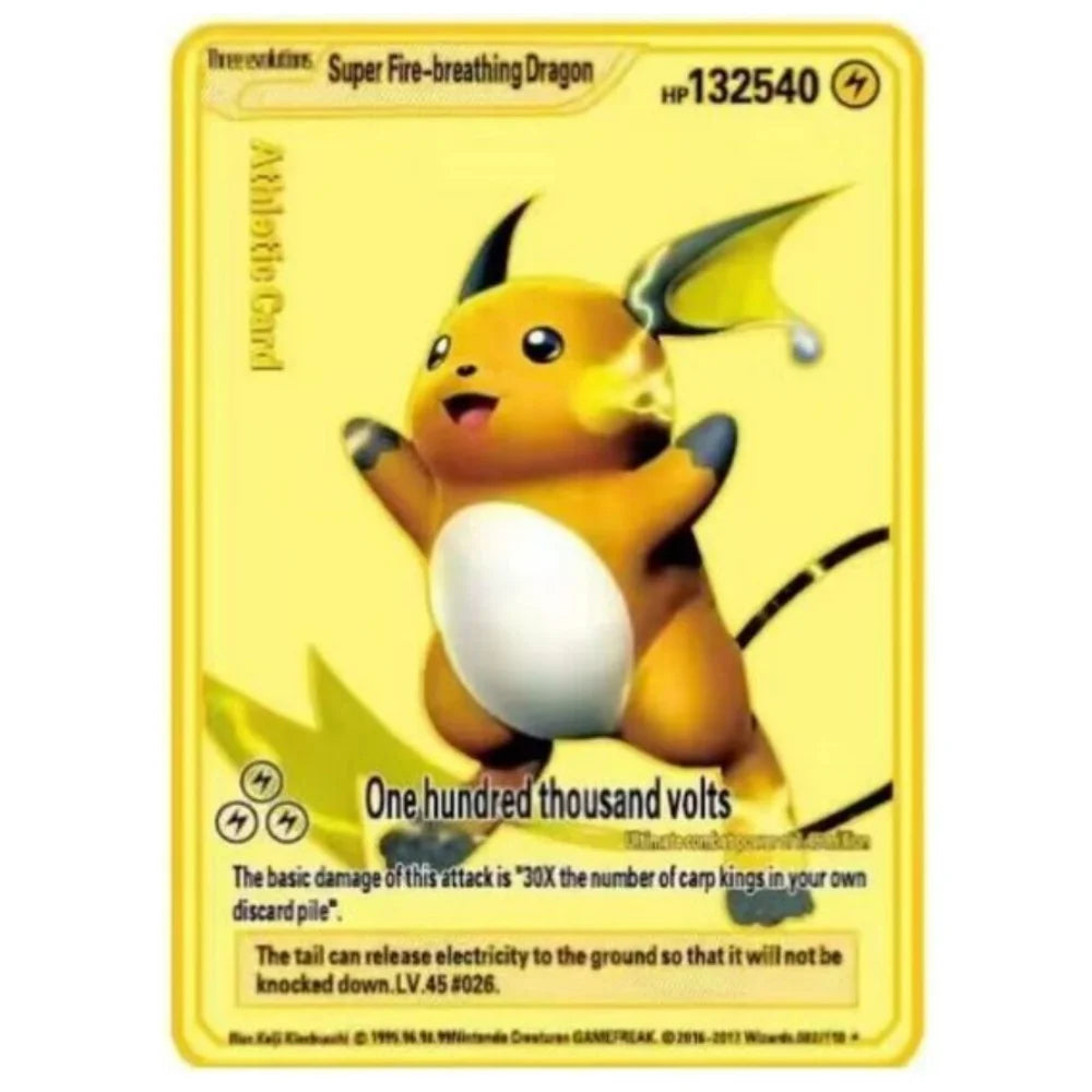 Carte Pokémon Or en métal | gx vmax + 35 choix