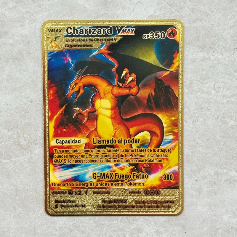 Carte Pokémon Or en métal | Collection Légendes Dorées