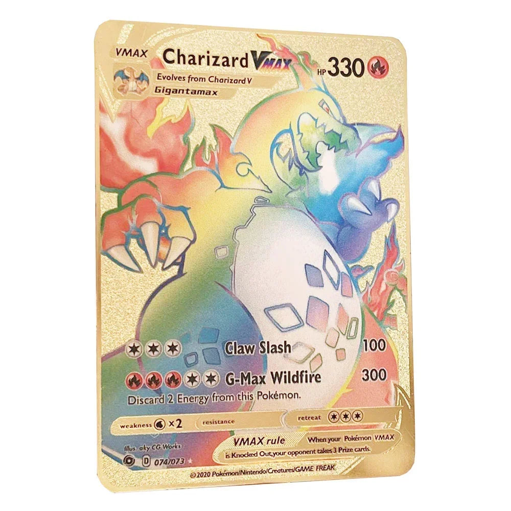 Carte Pokémon Or en métal | Edition limitée