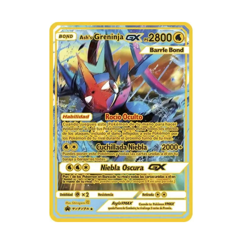 Nouvelle Collection Carte Pokémon Or en metal