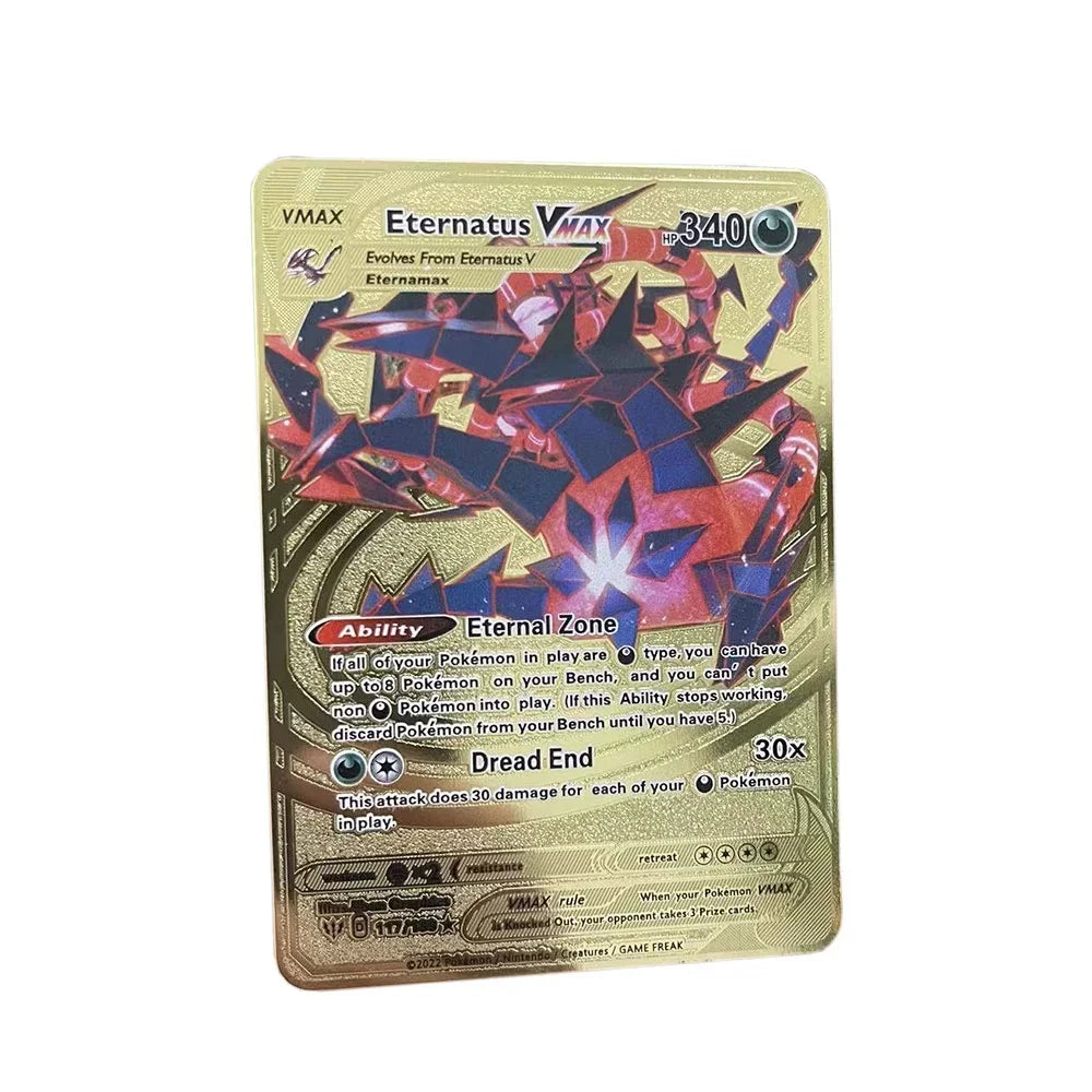 Carte Pokémon Or en métal | Edition limitée