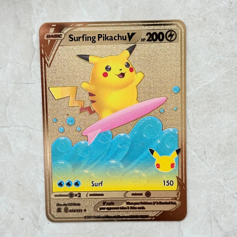 Carte Pokémon Or en métal | Collection Légendes Dorées