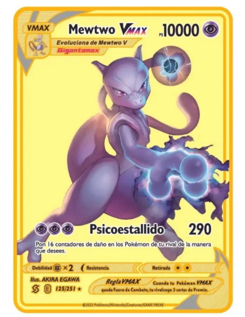 Carte Pokémon Or en métal Vmax Gx | Collection Elite Métallique Alpha, Collection Super PokéQuest : Royaume Fusion