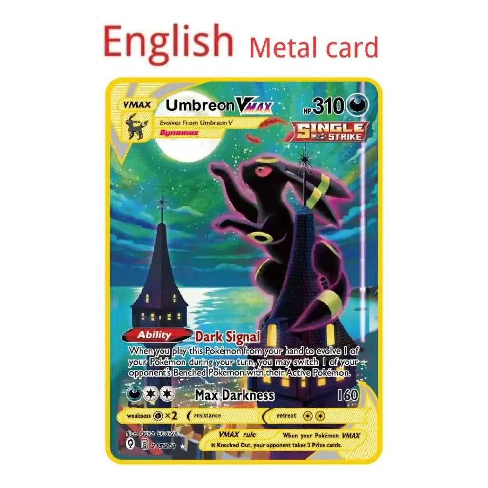 Carte Pokémon Or en métal | 10000 point arceus vmax édition Limitée