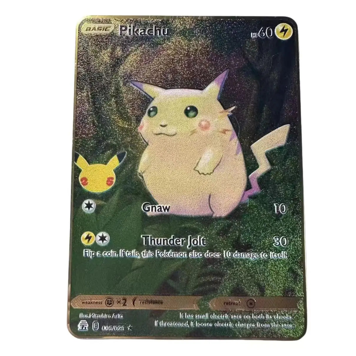 Nouvelle Carte Pokémon Or en métal | Collection Gardiens du Temple d’Or