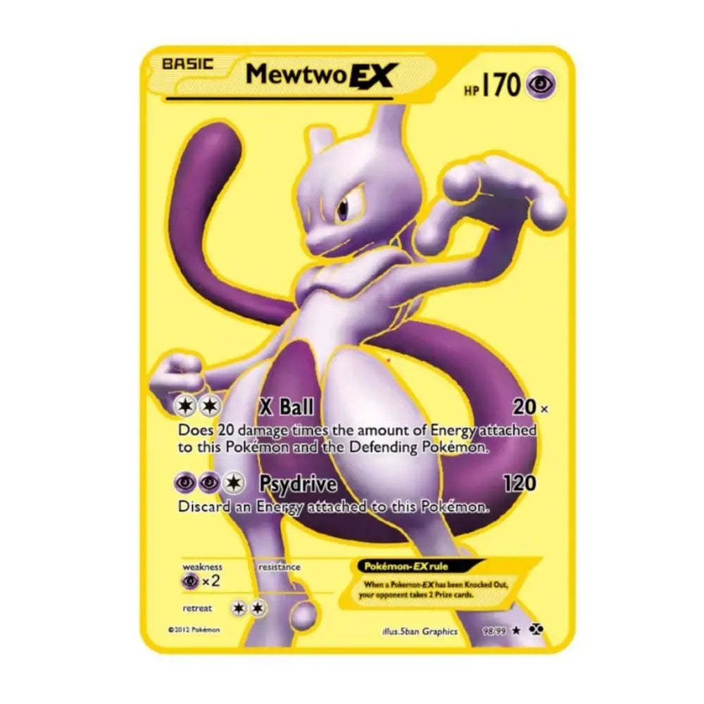 Carte Pokémon Or en métal | gx vmax + 35 choix
