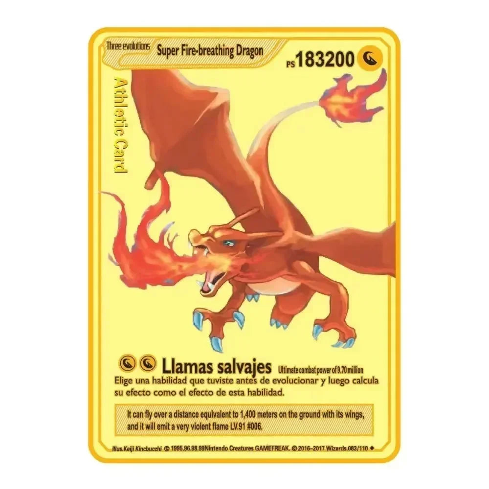 Nouvelle Carte Pokémon Or en métal | Collection Fusion Stars : Poké-Kart Battle