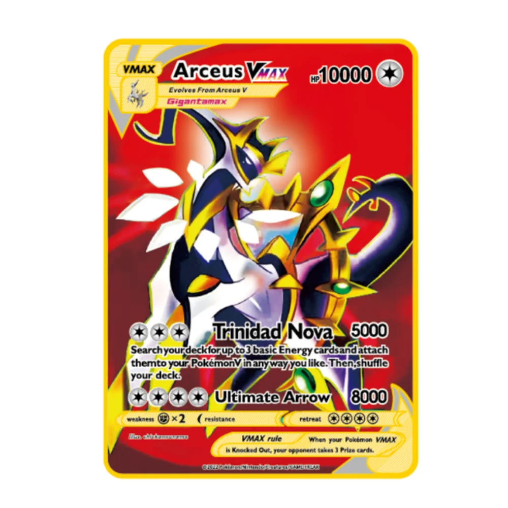 Carte Pokémon Or en métal | gx vmax + 35 choix
