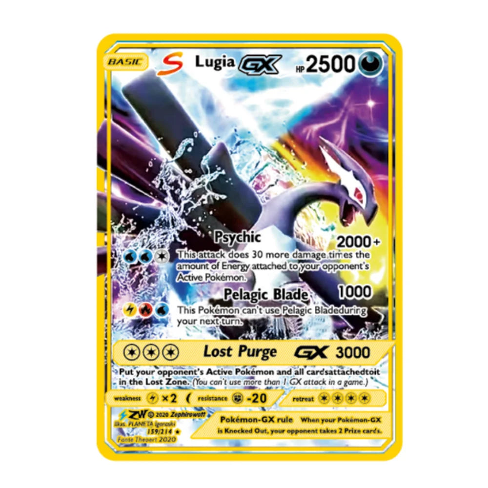 Carte Pokémon Or en métal | gx vmax + 35 choix