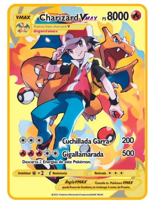 Carte Pokémon Or en métal Vmax Gx | Collection Elite Métallique Alpha, Collection Super PokéQuest : Royaume Fusion