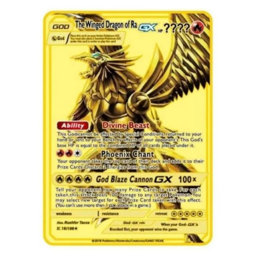 Carte Pokémon Or en métal | gx vmax + 35 choix