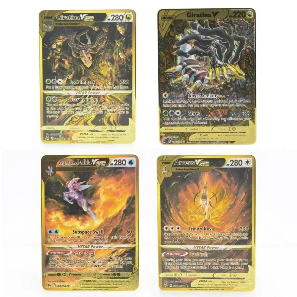 Nouvelle Carte Pokémon Or en métal | Collection Fusion Stars : Poké-Kart Battle