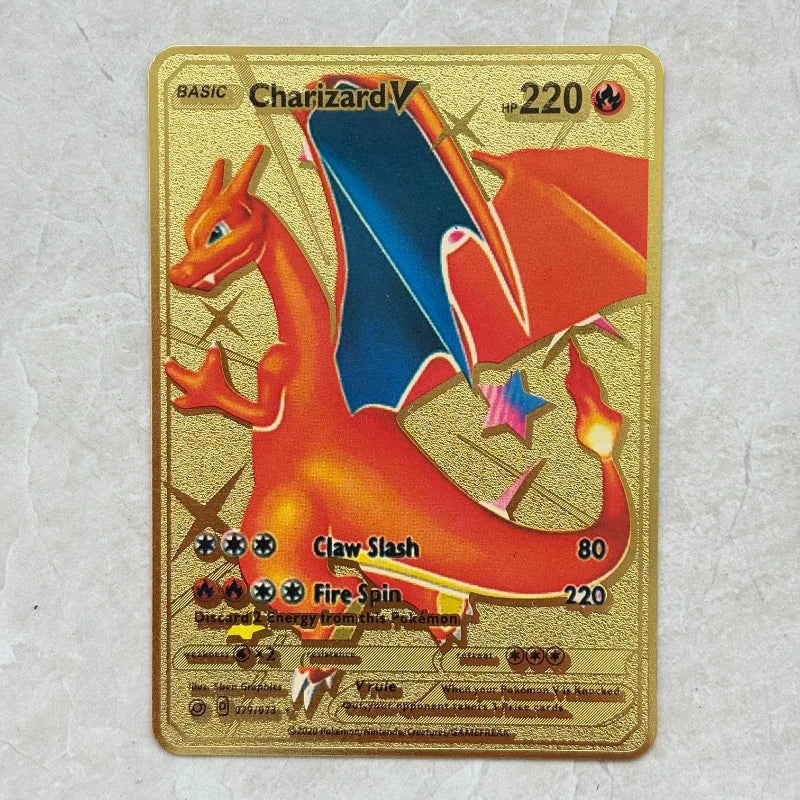 Carte Pokémon Or en métal | Collection Légendes Dorées