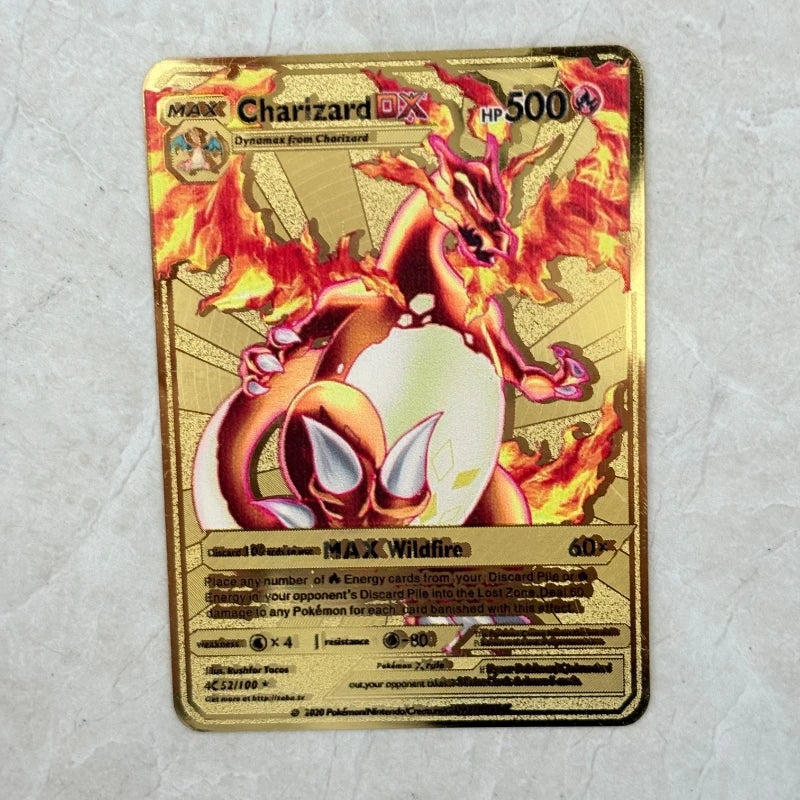 Carte Pokémon Or en métal