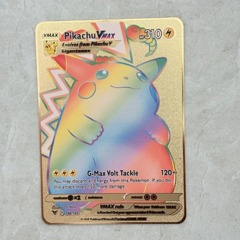 Carte Pokémon Or en métal
