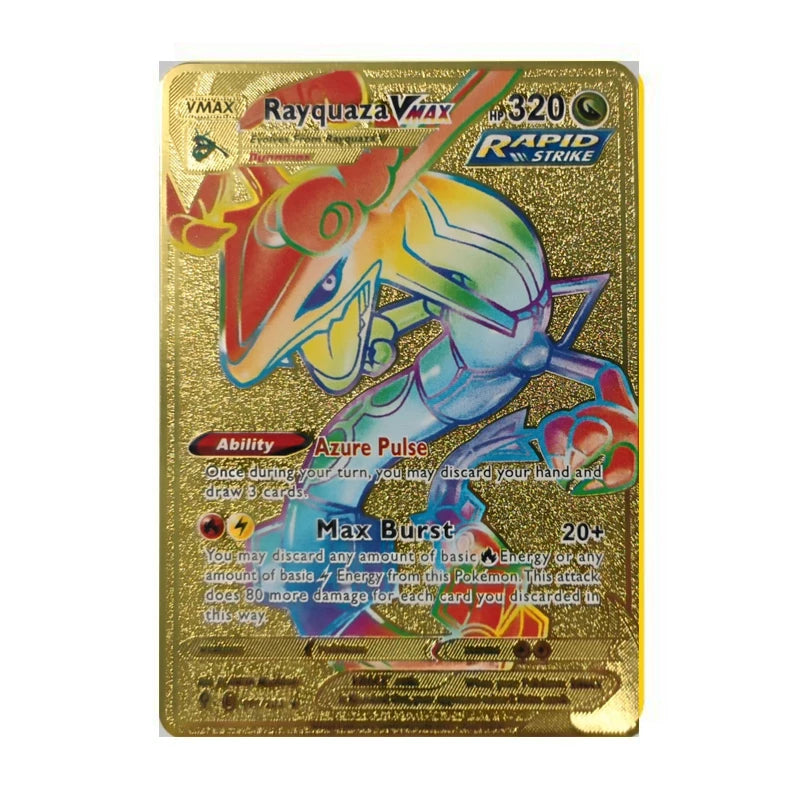 Nouvelle Collection Carte Pokémon Or en metal