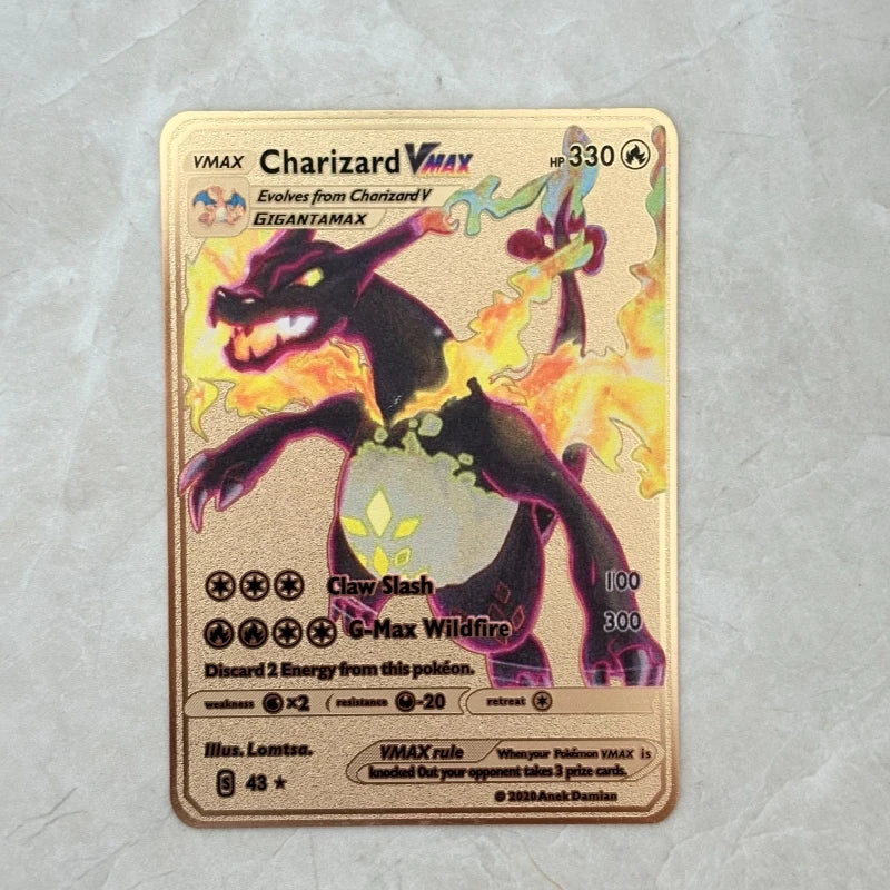 Carte Pokémon Or en métal