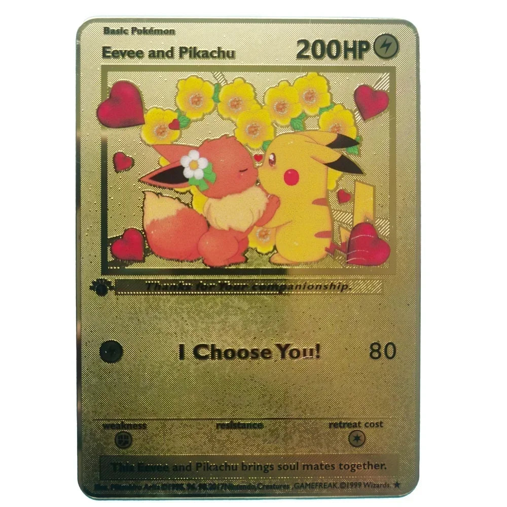Nouvelle Carte Pokémon Or en métal | Collection Fusion Stars : Poké-Kart Battle