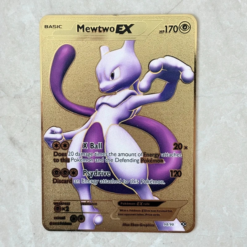 Carte Pokémon Or en métal