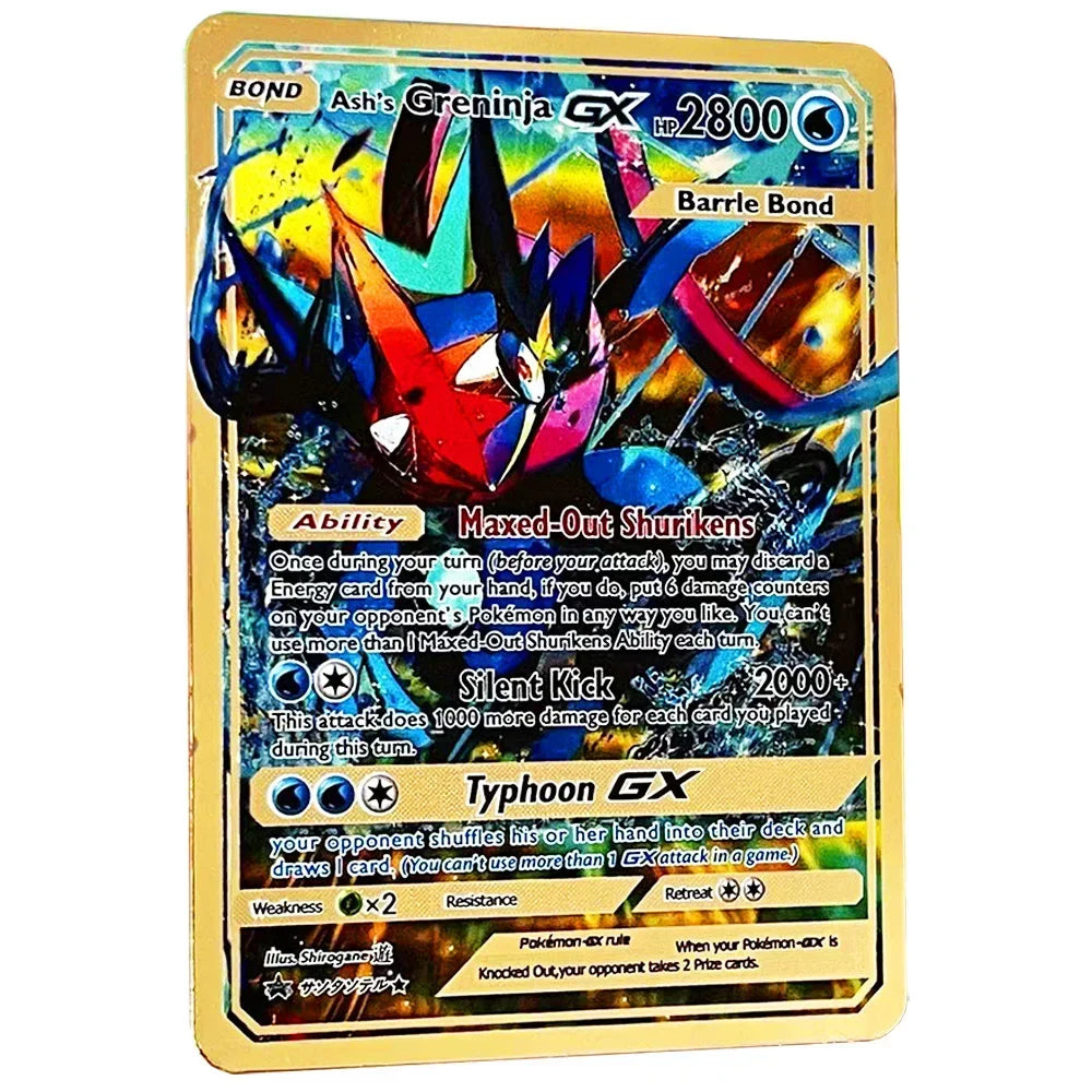Carte Pokémon Or en métal | Edition limitée