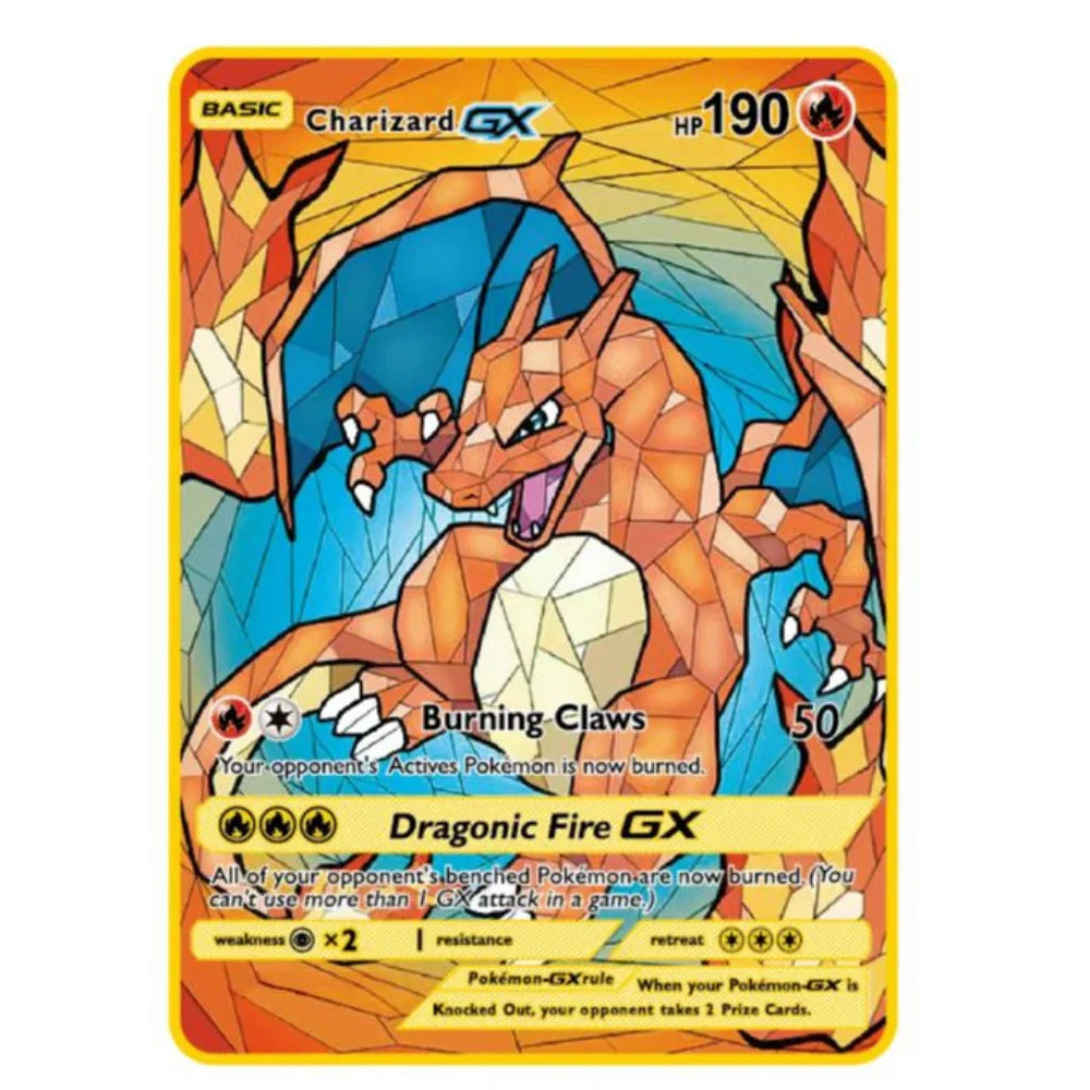 Carte Pokémon Or en métal | gx vmax + 35 choix