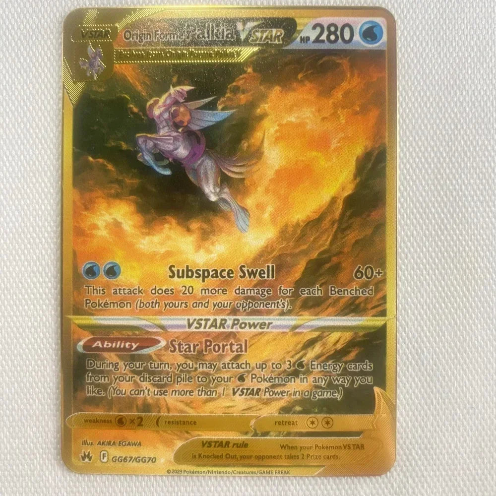 Nouvelle Carte Pokémon Or en métal | Collection Fusion Stars : Poké-Kart Battle