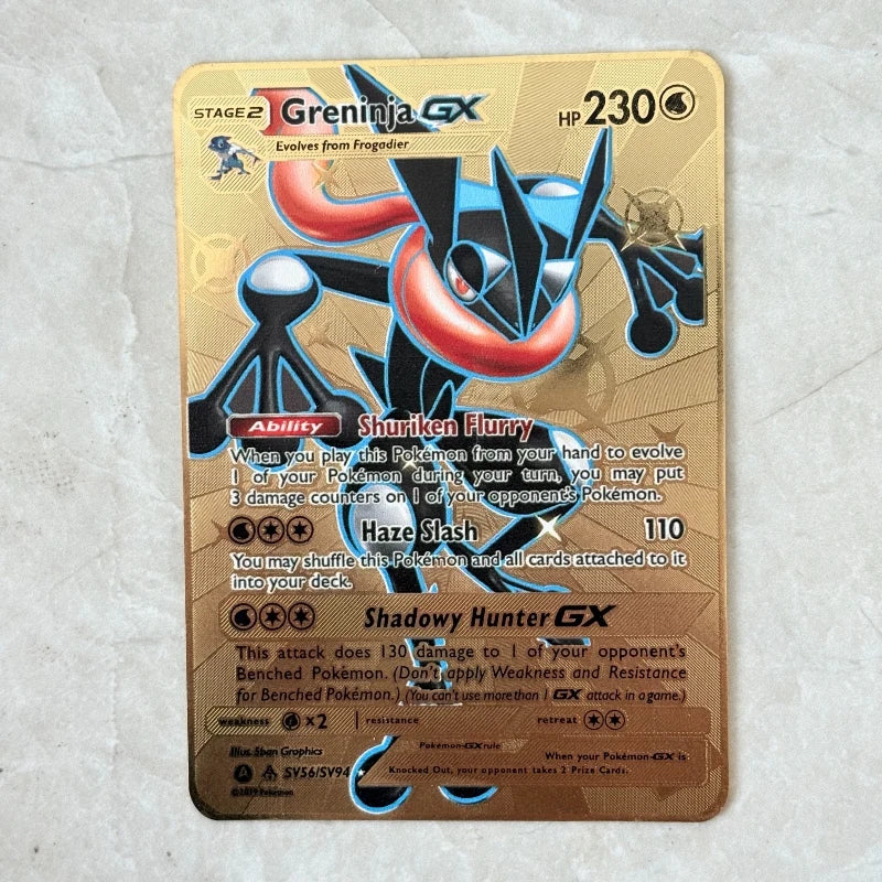 Carte Pokémon Or en métal