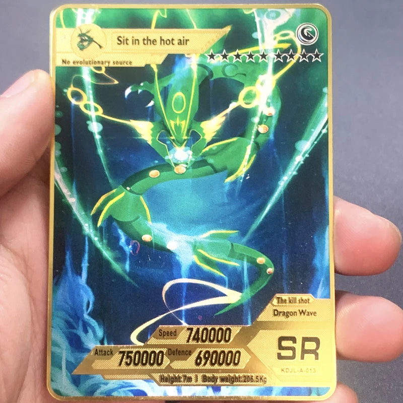 Nouvelle Collection Carte Pokémon Or en metal