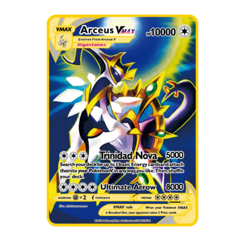 Carte Pokémon Or en métal | gx vmax + 35 choix